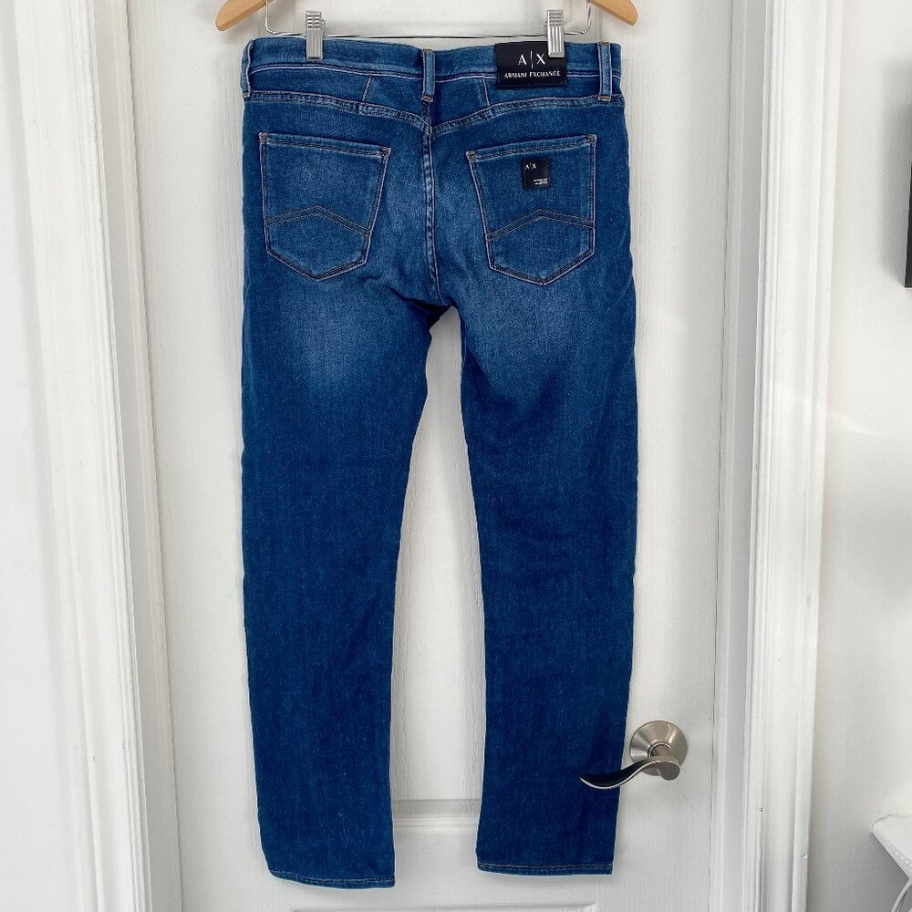 Armani Exchange A|X J13 Slim Straight Jeans Men’s Size 30 Blue Stretch Denim